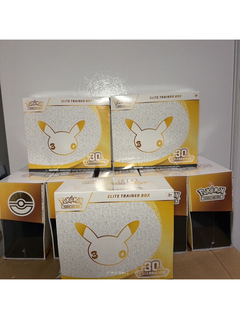 Lot of (8) Pokemon TCG 30th Celebration Elite Trainer Boxes SEALED ETB